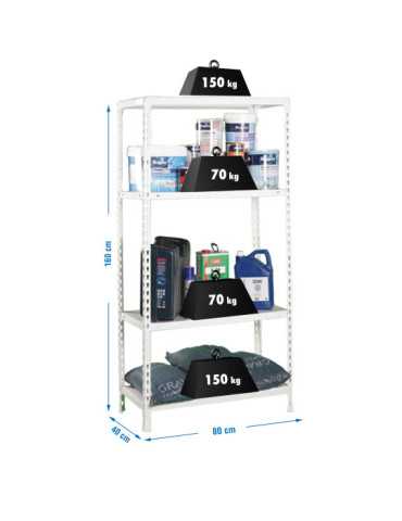 Estanteria 1600x800x400 ECOCLICK MINI 4/400 BLANCO marca SIMONRACK