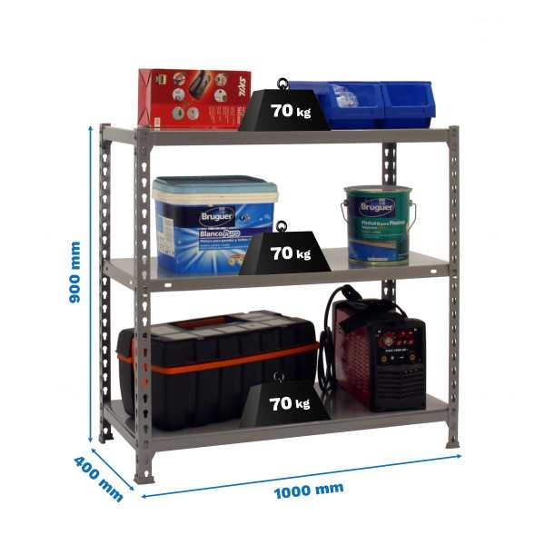 Estanteria 900x1000x400 ECOCLICK PLUS 3/400 900 GRIS marca SIMONRACK