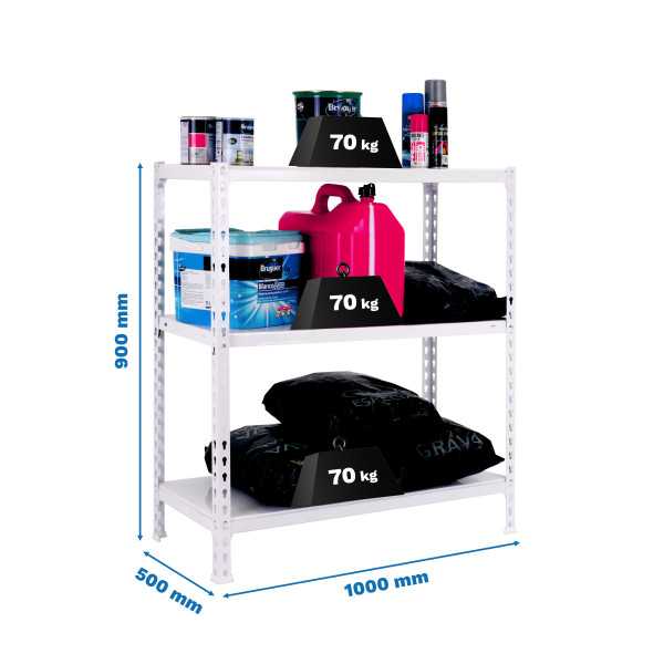 Estanteria 900x1000x500 ECOCLICK PLUS 3/500 900 BLANCO marca SIMONRACK