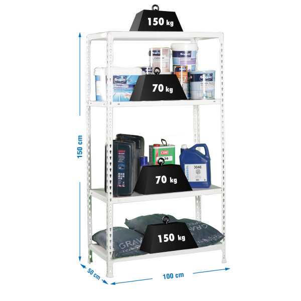 Estanteria 1500x1000x500 ECOCLICK PLUS 4/500 BLANCO marca SIMONRACK