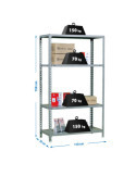 Estanteria 1500x1100x300 ECOCLICK SUPERPLUS 4/300 1500 GRIS marca SIMONRACK