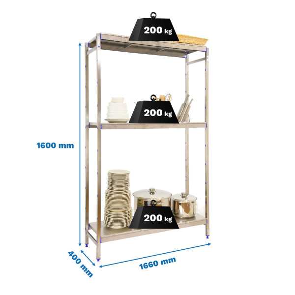 Estanteria 1600x1660x400 SIMONINOX INITIAL 3SS/1600x1660x400 marca SIMONRACK