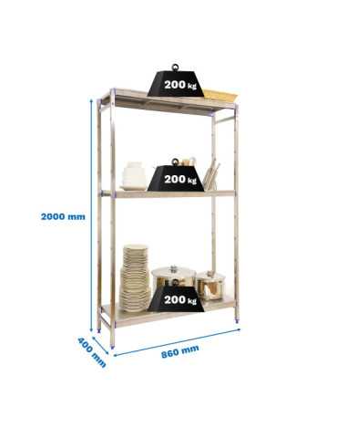 Estanteria 2000x860x400 SIMONINOX INITIAL 3SS/2000x860x400 marca SIMONRACK