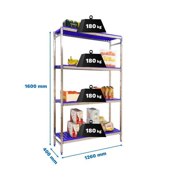 Estanteria 1600x1260x400 SIMONINOX INITIAL 4PP/1600x1260x400 marca SIMONRACK