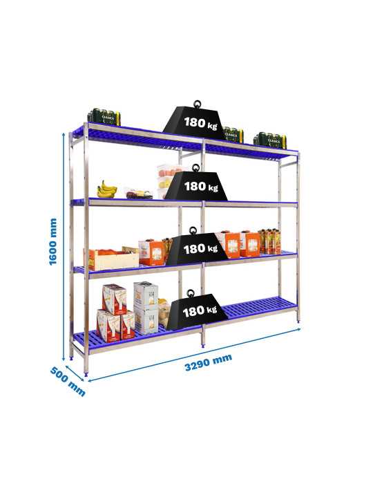 Estanteria 1600x3290x500 SIMONINOX INITIAL 4PP/1600x3290x500 marca SIMONRACK