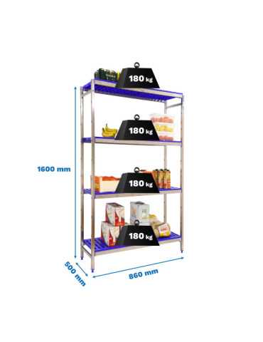 Estanteria 1600x860x500 SIMONINOX INITIAL 4PP/1600x860x500 marca SIMONRACK