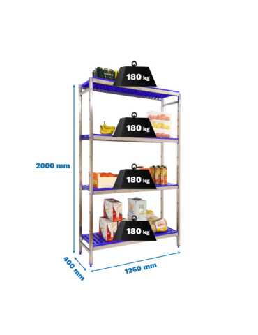 Estanteria 2000x1260x400 SIMONINOX INITIAL 4PP/2000x1260x400 marca SIMONRACK