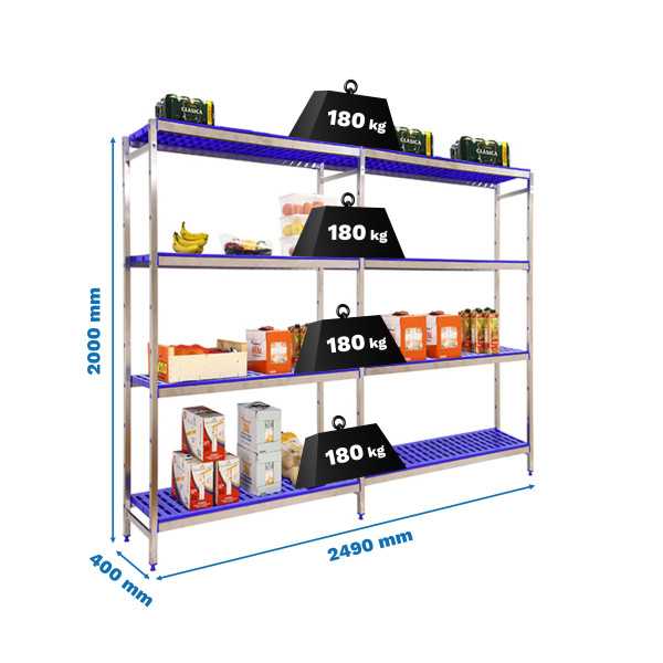 Estanteria 2000x2490x400 SIMONINOX INITIAL 4PP/2000x2490x400 marca SIMONRACK