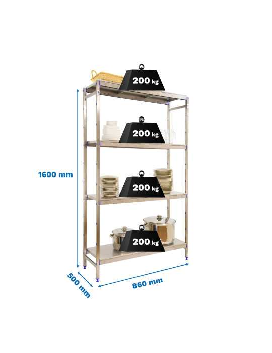 Estanteria 1600x860x500 SIMONINOX INITIAL 4SS/1600x860x500 marca SIMONRACK