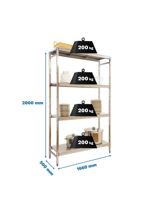 Estanteria 2000x1660x500 SIMONINOX INITIAL 4SS/2000x1660x500 marca SIMONRACK