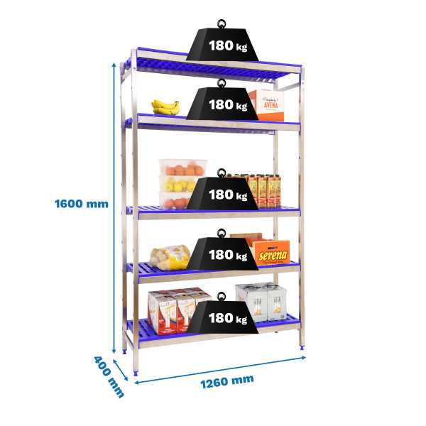 Estanteria 1600x1260x400 SIMONINOX INITIAL 5PP/1600x1260x400 marca SIMONRACK