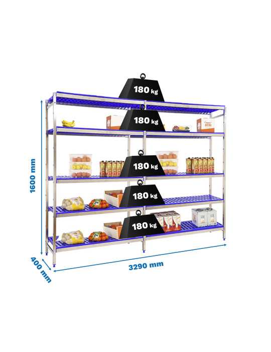 Estanteria 1600x3290x400 SIMONINOX INITIAL 5PP/1600x3290x400 marca SIMONRACK