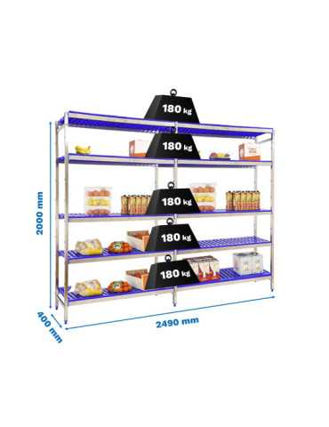 Estanteria 2000x2490x400 SIMONINOX INITIAL 5PP/2000x2490x400 marca SIMONRACK