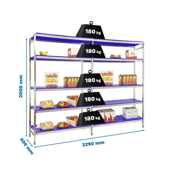 Estanteria 2000x3290x500 SIMONINOX INITIAL 5PP/2000x3290x500 marca SIMONRACK