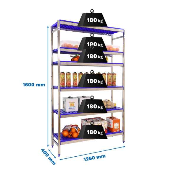 Estanteria 1600x1260x400 SIMONINOX INITIAL 6PP/1600x1260x400 marca SIMONRACK