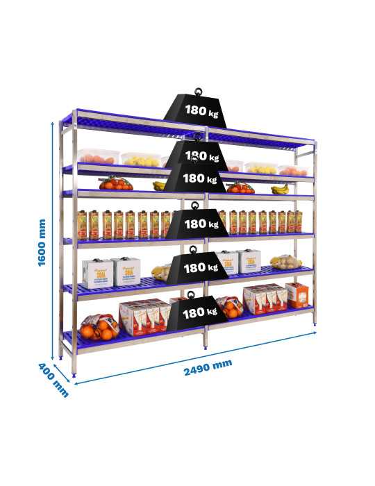 Estanteria 1600x2490x400 SIMONINOX INITIAL 6PP/1600x2490x400 marca SIMONRACK