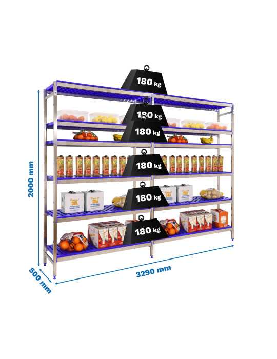Estanteria 2000x3290x500 SIMONINOX INITIAL 6PP/2000x3290x500 marca SIMONRACK