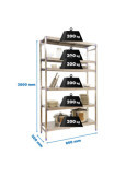 Estanteria 2000x860x500 SIMONINOX INITIAL 6SS/2000x860x500 marca SIMONRACK
