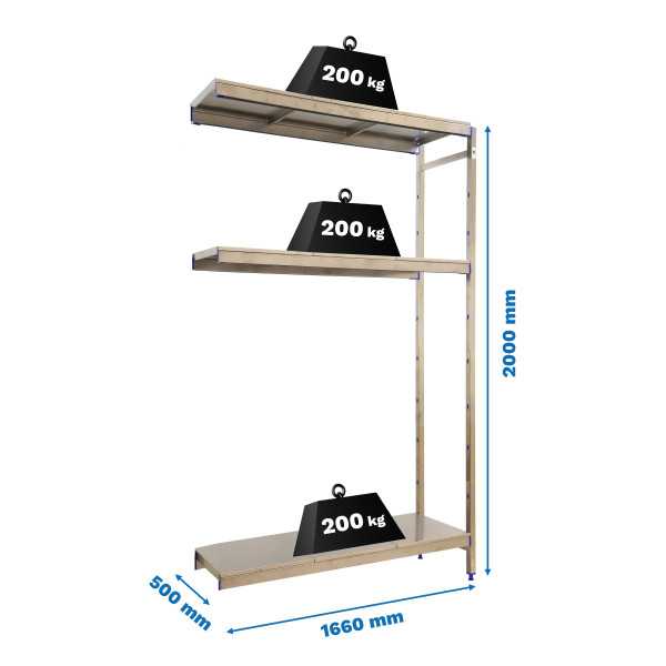 Estanteria 2000x1660x500 SIMONINOX ADITIONAL 3SS/2000x1660x500 marca SIMONRACK