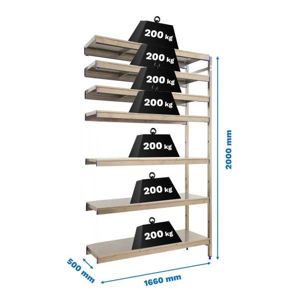 Estanteria 2000x1660x500 SIMONINOX ADITIONAL 7SS/2000x1660x500 marca SIMONRACK