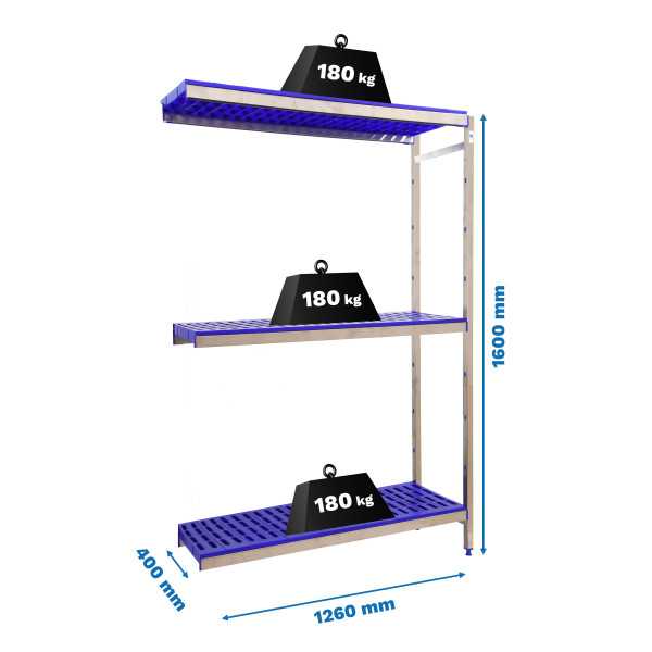 Estanteria 1600x1260x400 SIMONINOX ADITIONAL 3PP/1600x1260x400 marca SIMONRACK