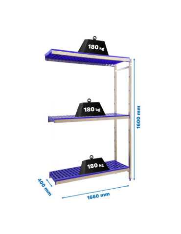 Estanteria 1600x1660x400 SIMONINOX ADITIONAL 3PP/1600x1660x400 marca SIMONRACK