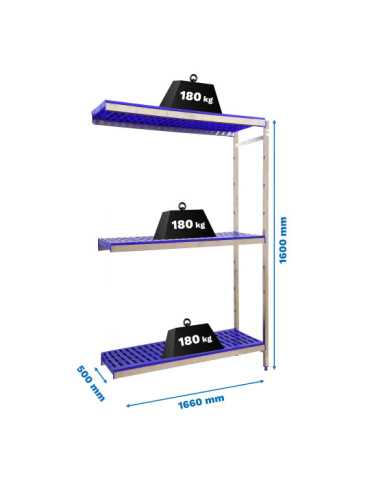 Estanteria 1600x1660x500 SIMONINOX ADITIONAL 3PP/1600x1660x500 marca SIMONRACK