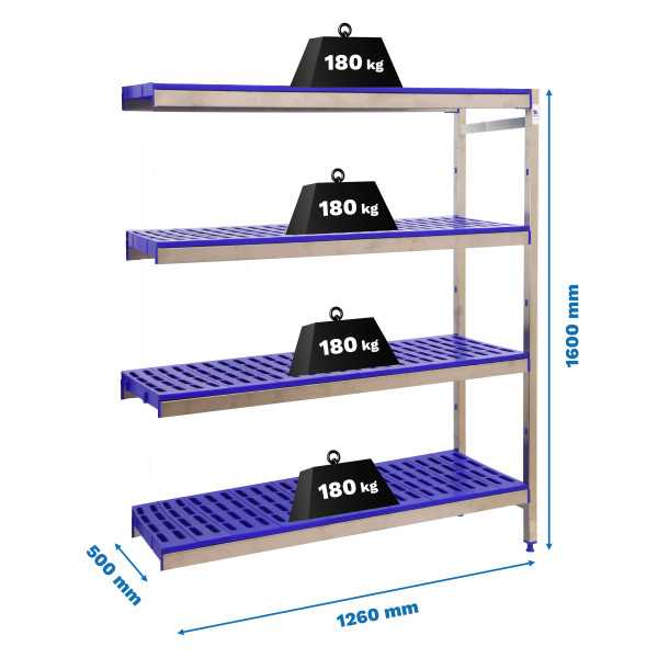Estanteria 1600x1260x500 SIMONINOX ADITIONAL 4PP/1600x1260x500 marca SIMONRACK