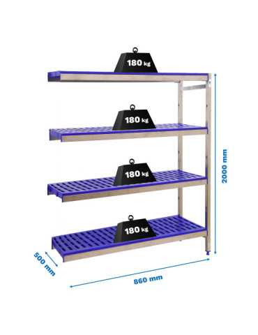 Estanteria 2000x860x500 SIMONINOX ADITIONAL 4PP/2000x860x500 marca SIMONRACK