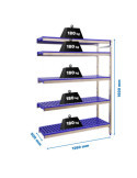 Estanteria 1600x1260x500 SIMONINOX ADITIONAL 5PP/1600x1260x500 marca SIMONRACK