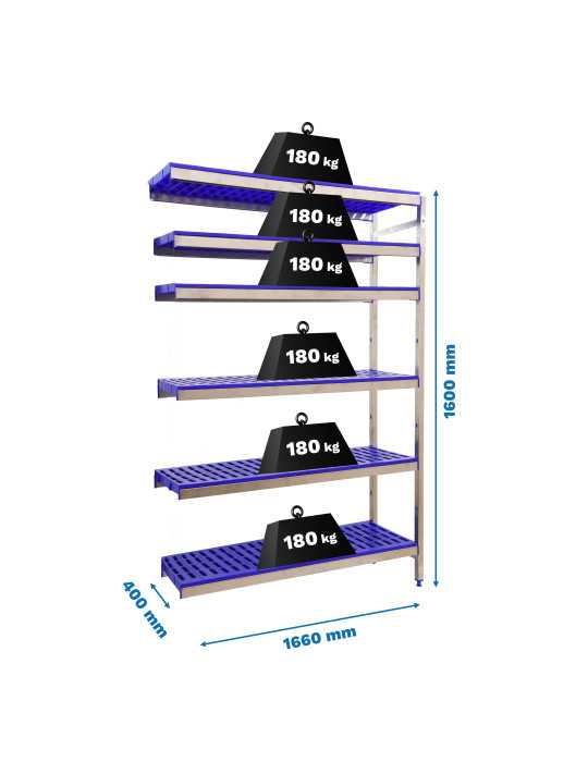 Estanteria 1600x1660x400 SIMONINOX ADITIONAL 6PP/1600x1660x400 marca SIMONRACK