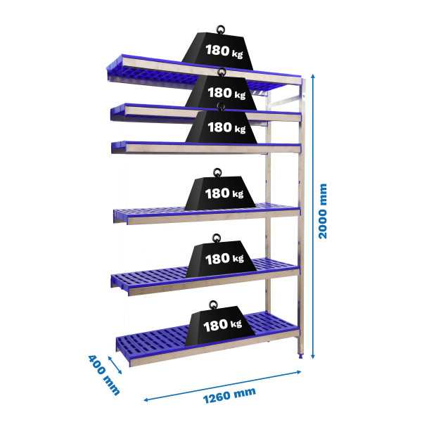 Estanteria 2000x1260x400 SIMONINOX ADITIONAL 6PP/2000x1260x400 marca SIMONRACK