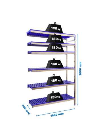 Estanteria 2000x1660x400 SIMONINOX ADITIONAL 6PP/2000x1660x400 marca SIMONRACK