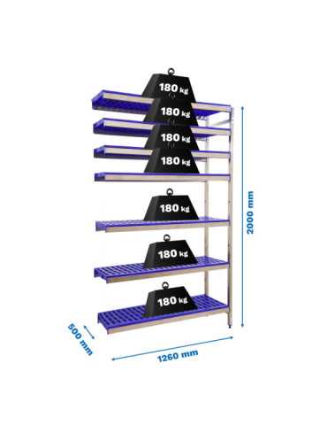 Estanteria 2000x1260x500 SIMONINOX ADITIONAL 7PP/2000x1260x500 marca SIMONRACK