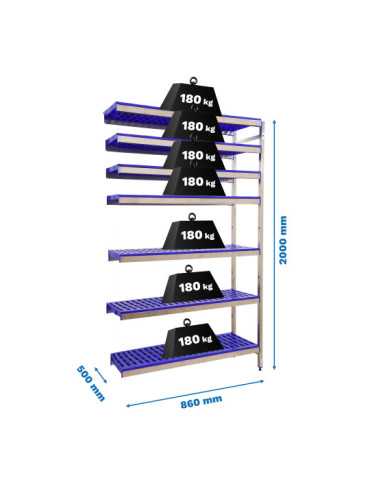 Estanteria 2000x860x500 SIMONINOX ADITIONAL 7PP/2000x860x500 marca SIMONRACK