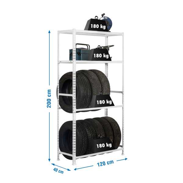 Estanteria 2000x1200x400 SIMONGARAGE MEGAPLUS 4/400 BLANCO marca SIMONRACK