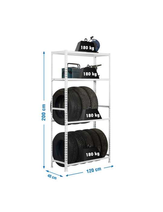 Estanteria 2000x1200x400 SIMONGARAGE MEGAPLUS 4/400 BLANCO marca SIMONRACK