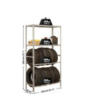 Estanteria 2000x1200x400 SIMONGARAGE MEGAPLUS 4/400 GRIS marca SIMONRACK