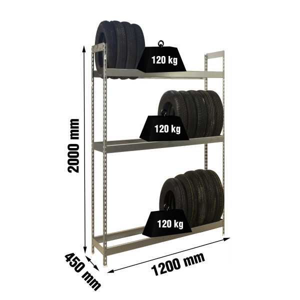 Estanteria 2000x1200x450 AUTOFORTE 1204/3 GALVANIZADO marca SIMONRACK