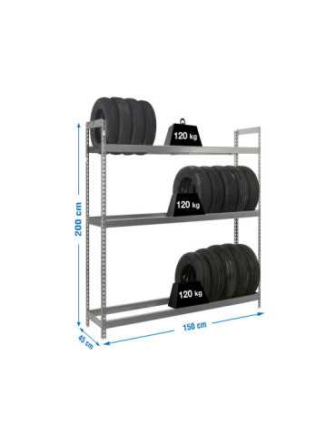 Estanteria 2000x1500x450 AUTOFORTE 1504/3 GALVANIZADO marca SIMONRACK