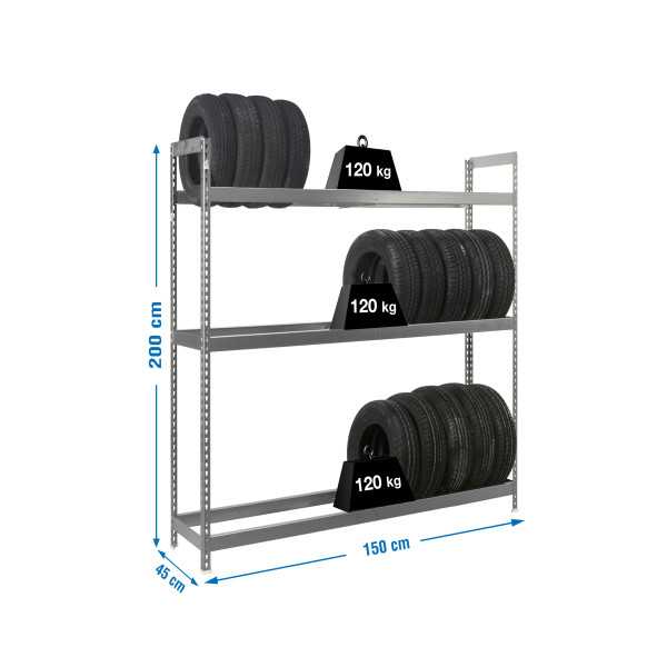 Estanteria 2000x1500x450 AUTOFORTE 1504/3 GALVANIZADO marca SIMONRACK