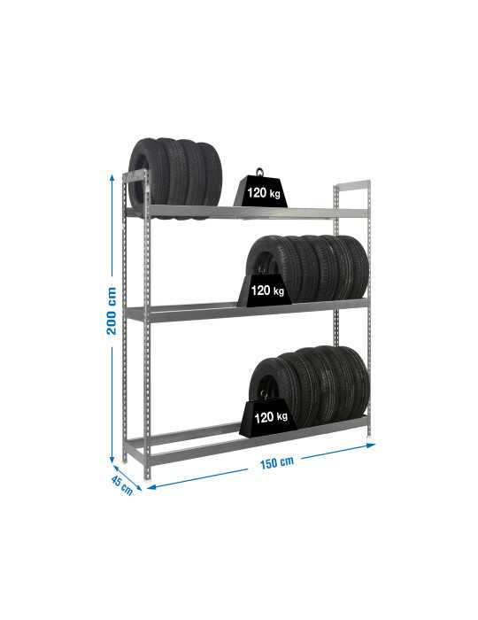 Estanteria 2000x1500x450 AUTOFORTE 1504/3 GALVANIZADO marca SIMONRACK
