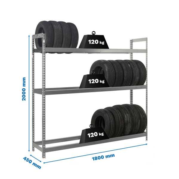 Estanteria 2000x1800x450 AUTOFORTE 1804/3 GALVANIZADO marca SIMONRACK