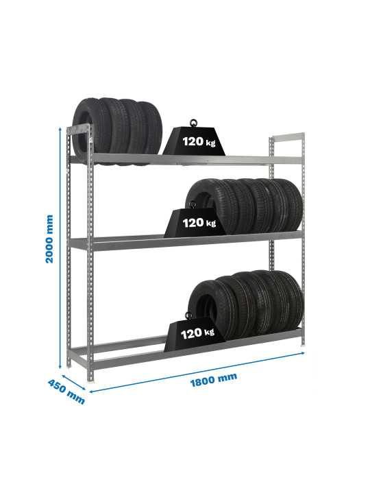 Estanteria 2000x1800x450 AUTOFORTE 1804/3 GALVANIZADO marca SIMONRACK