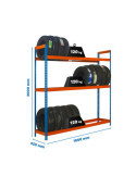 Estanteria 2000x1800x450 AUTOFORTE 1804/3 AZUL/NARANJA marca SIMONRACK