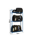 Estanteria 2000x1000x400 AUTOCLICK RUEDAS PLUS 3/400 AZUL marca SIMONRACK