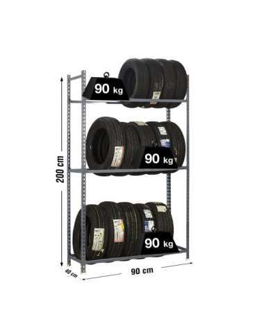 Estanteria 2000x900x400 AUTOCLICK RUEDAS 3/400 GRIS marca SIMONRACK