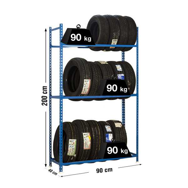 Estanteria 2000x900x400 AUTOCLICK RUEDAS 3/400 AZUL marca SIMONRACK