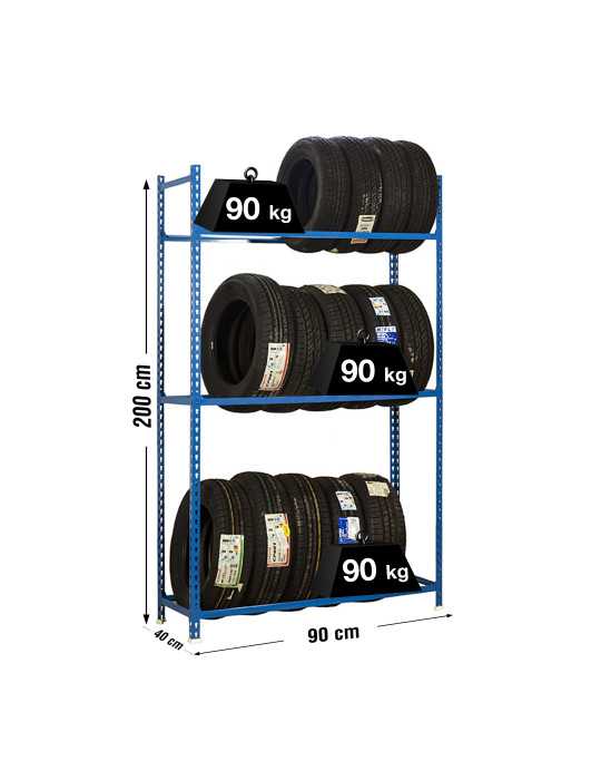 Estanteria 2000x900x400 AUTOCLICK RUEDAS 3/400 AZUL marca SIMONRACK