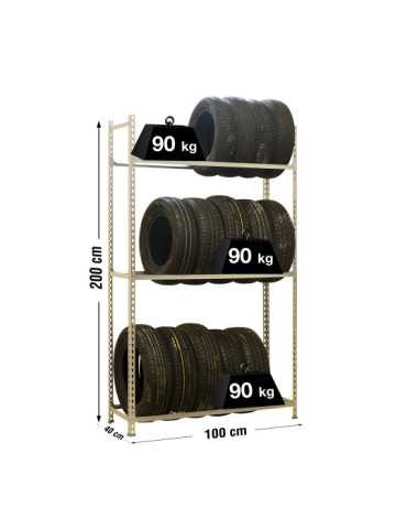 Estanteria 2000x1000x400 AUTOCLICK RUEDAS PLUS 3/400 GALVANIZADO marca SIMONRACK